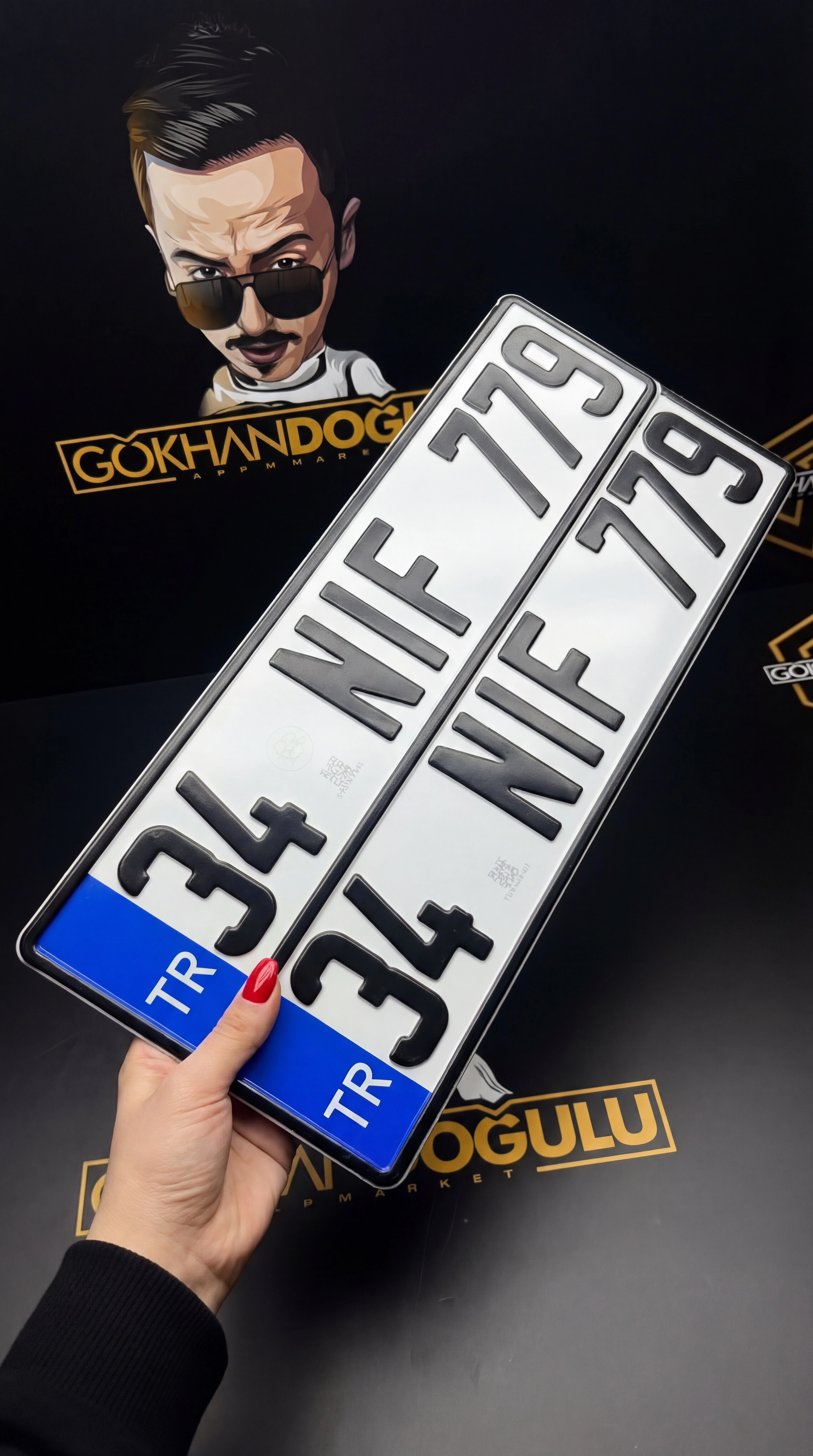 Hologramlı QR Kodlu Standart Plaka Verniksiz Orjinal